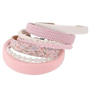 Headbands for Women,Pearl Headband Floral Headbands Padded Headbands for Women